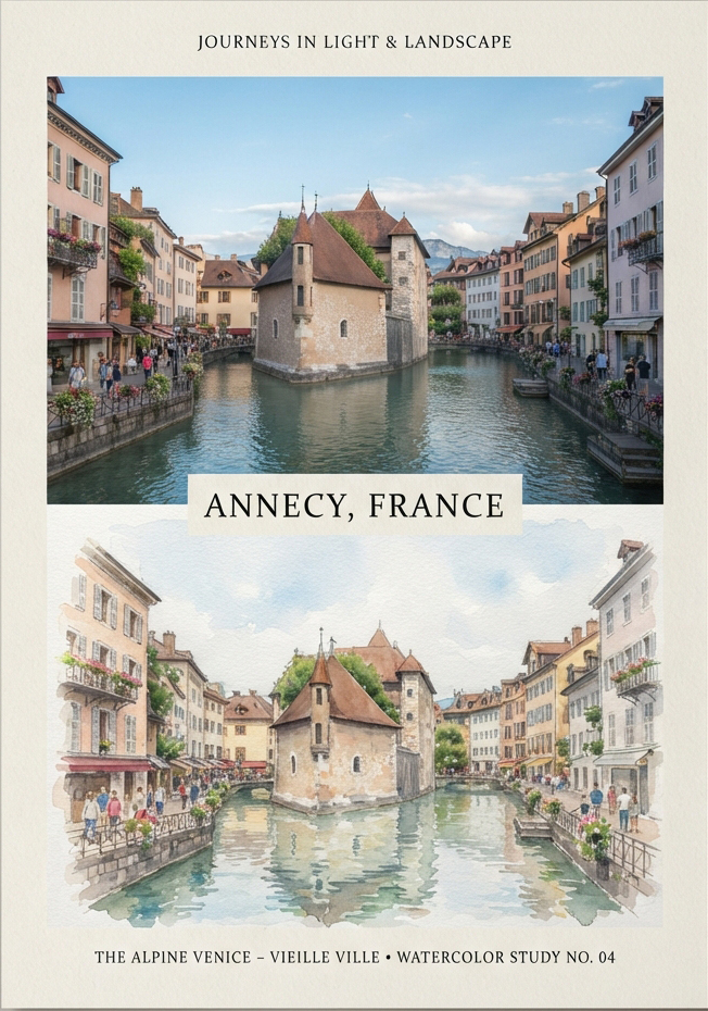 Watercolor Editorial Split Poster